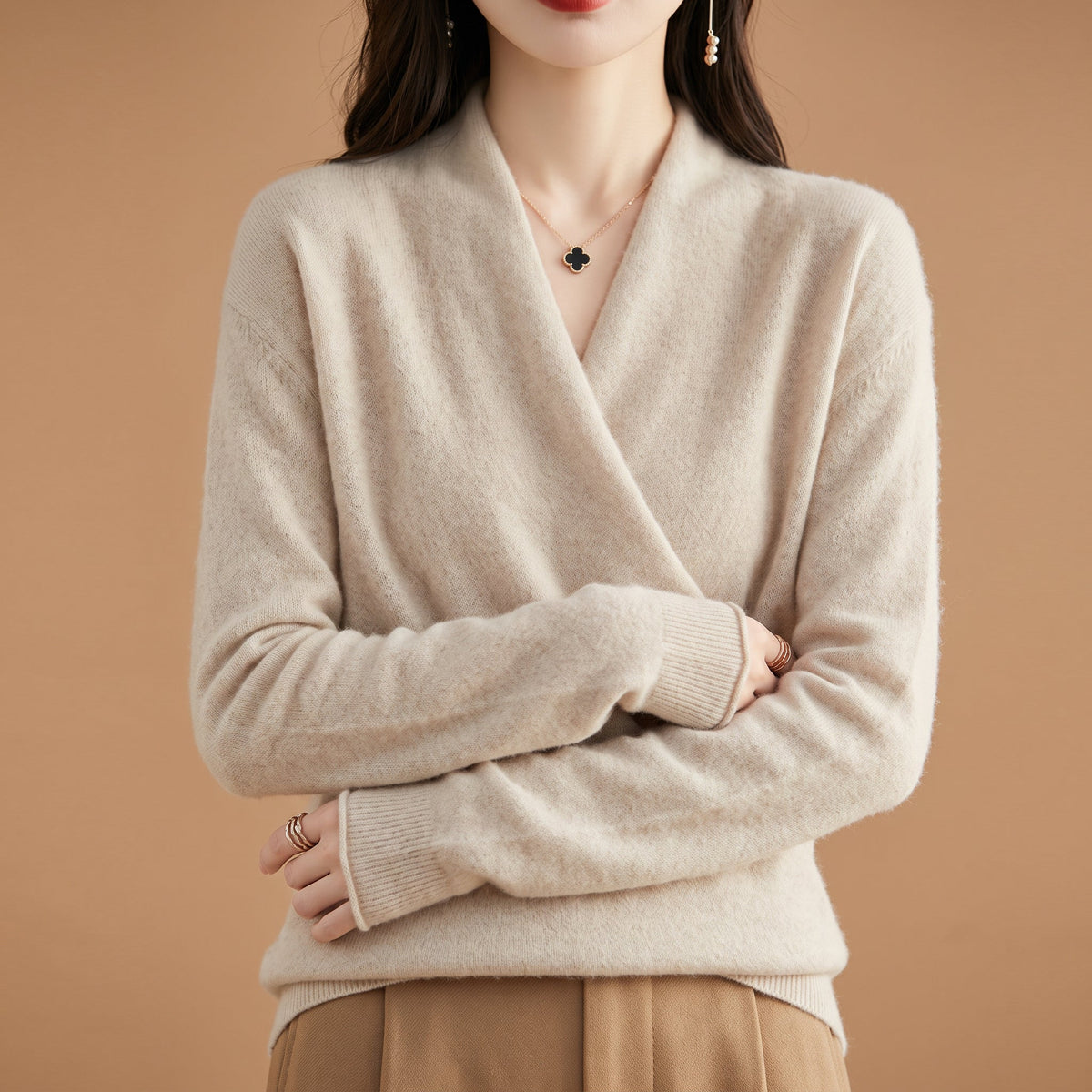 Women's Wrap Sweater | Soft & Breathable Comfort 4