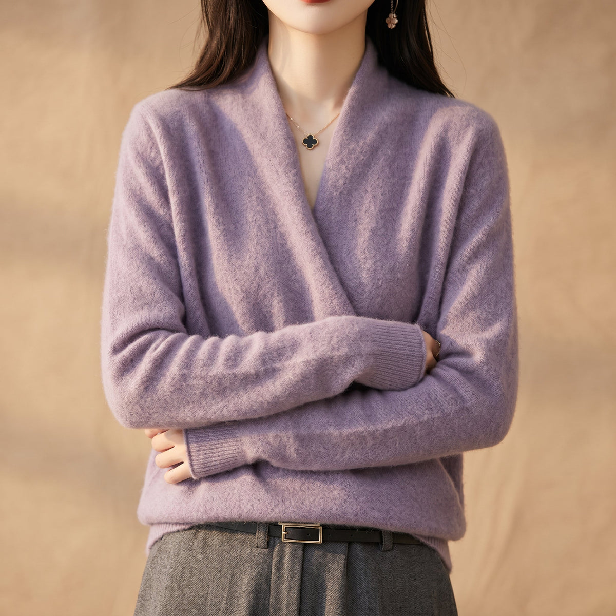 Women's Wrap Sweater | Soft & Breathable Comfort 5