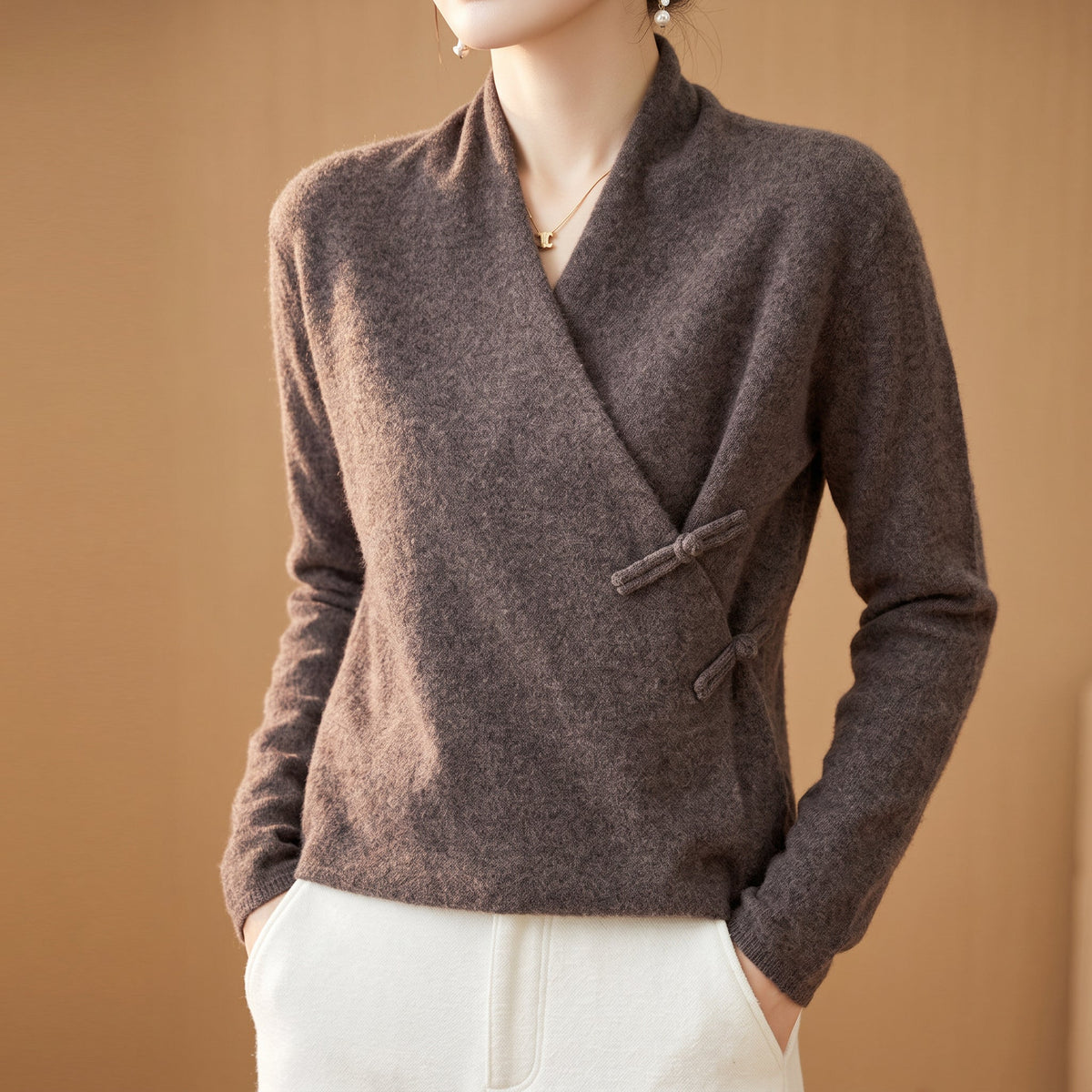 Women's Wrap Sweater | Breathable & Warm 2