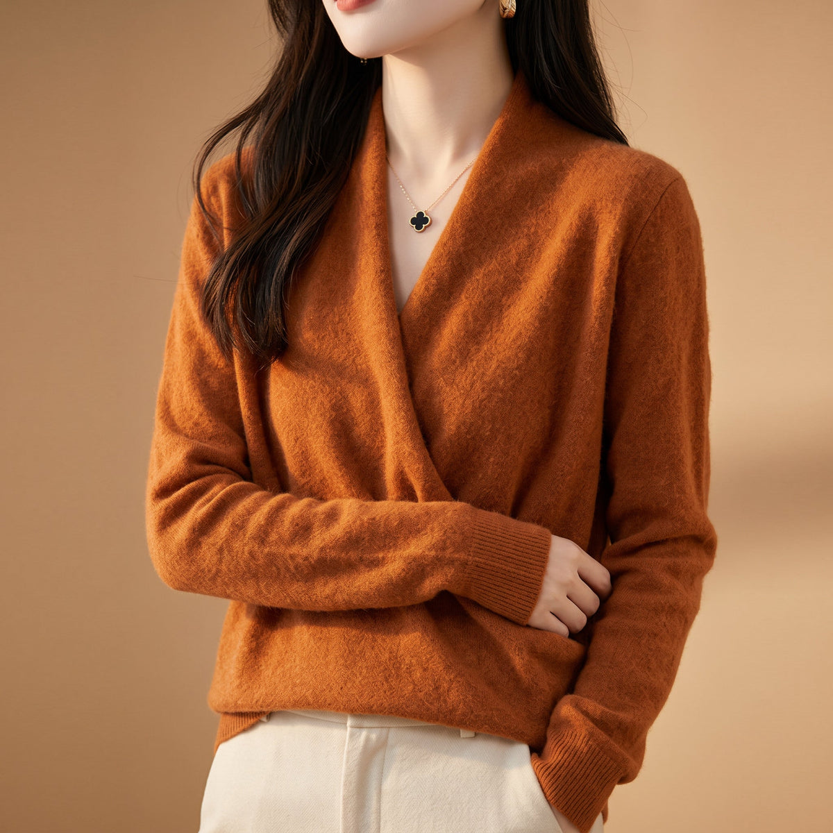 Women's Wrap Sweater | Soft & Breathable Comfort 1