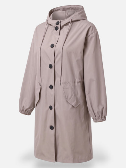 Women's Long Raincoat | Waterproof & Hooded 10