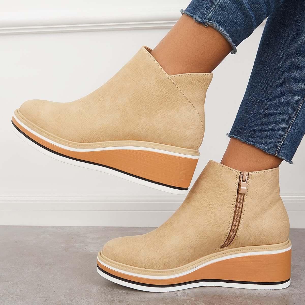 Women's Platform Ankle Boots | Zip Detail & All-Day Comfort 17