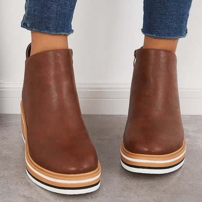 Women's Platform Ankle Boots | Zip Detail & All-Day Comfort 11