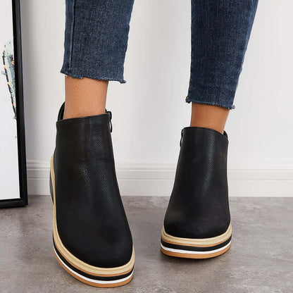 Women's Platform Ankle Boots | Zip Detail & All-Day Comfort 1