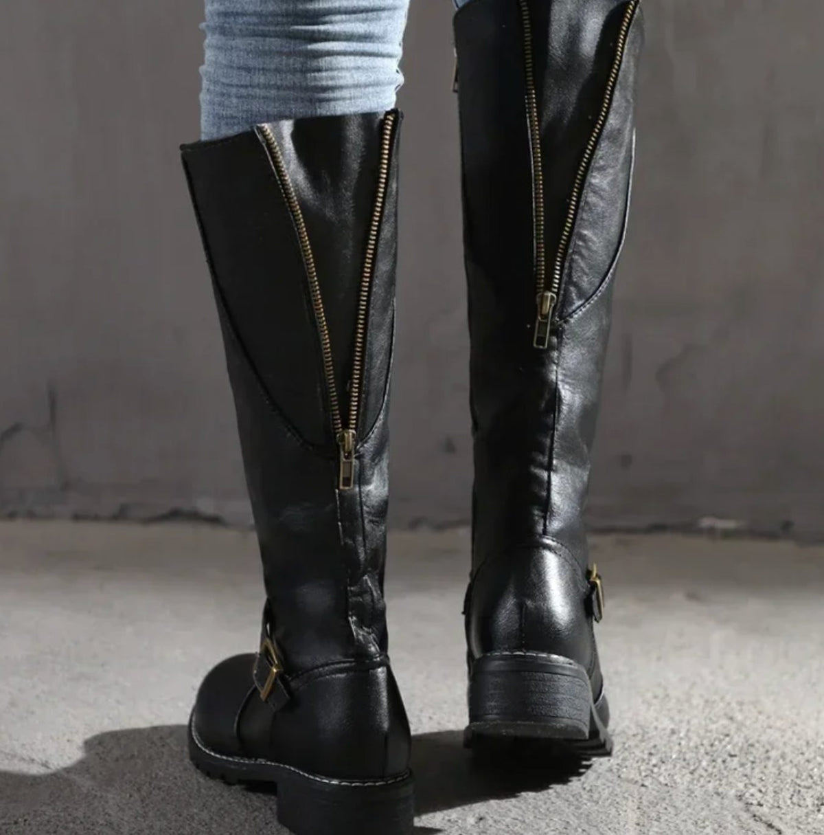 Women's Knee High Boots | Adjustable Buckle & Grip Sole